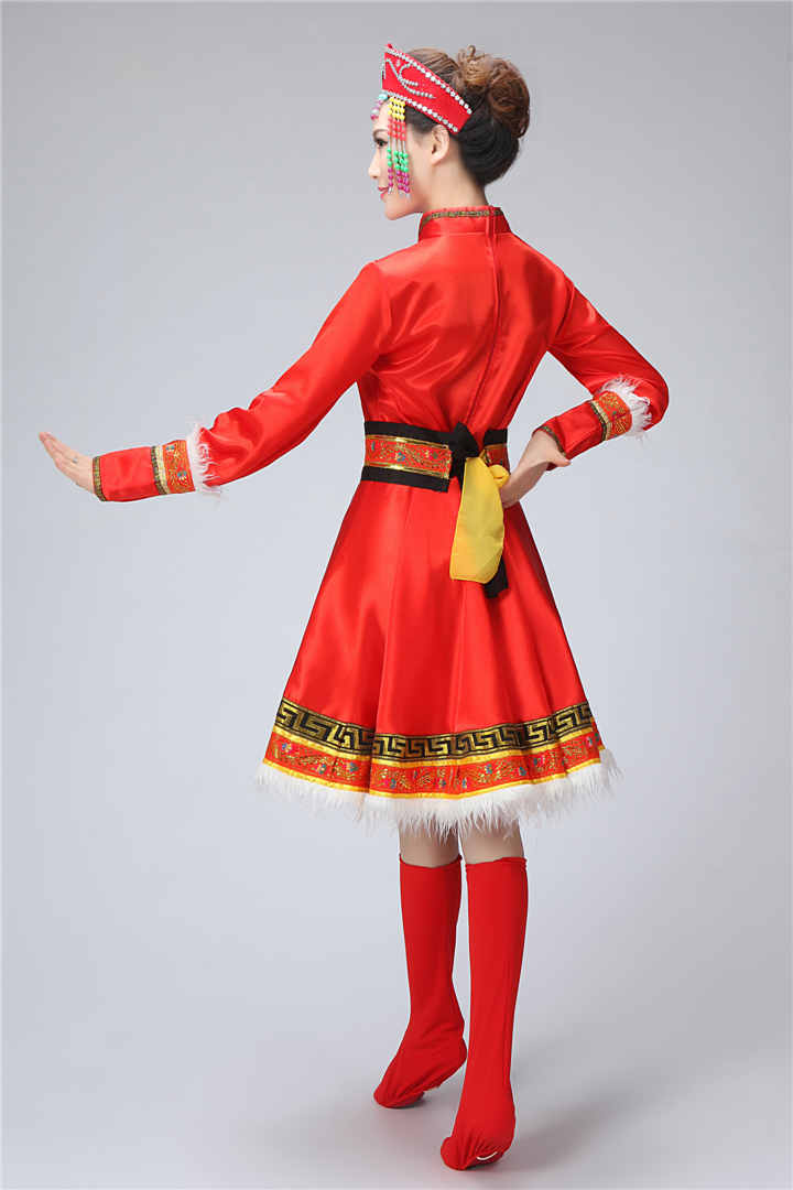 簡約大方的蒙古族女裝服飾，少數(shù)民族服裝