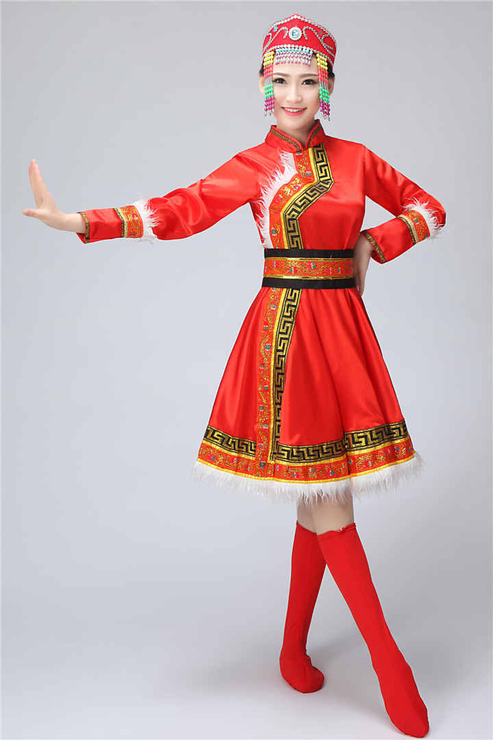 簡約大方的蒙古族女裝服飾，少數(shù)民族服裝