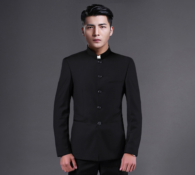 時(shí)尚家佳樂(lè)文學(xué)立領(lǐng)休閑男士中山裝