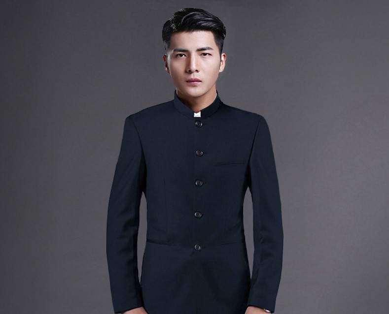 時(shí)尚家佳樂(lè)文學(xué)立領(lǐng)休閑男士中山裝