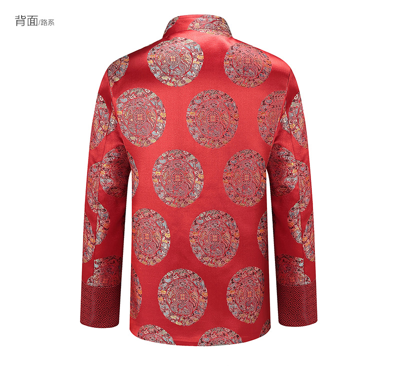 紅色喜慶傳統韻味的男士唐裝
