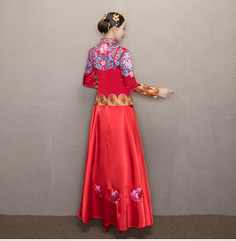 復(fù)古典雅秀禾服，時尚中式禮服新娘禮服