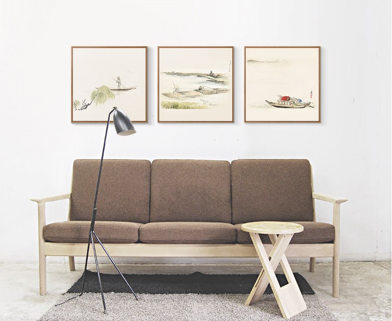 十款家佳樂文學(xué)裝飾畫，新中式中國(guó)水墨客廳掛畫