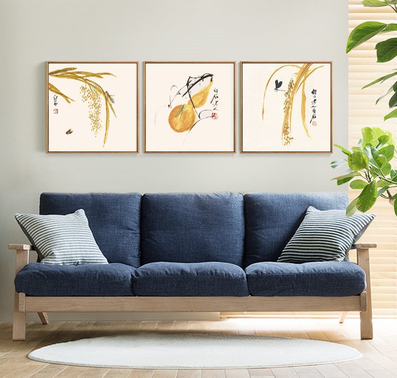 十款家佳樂文學(xué)裝飾畫，新中式中國(guó)水墨客廳掛畫