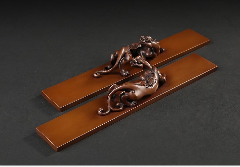 仿古螭龍鎮(zhèn)紙，書房擺件