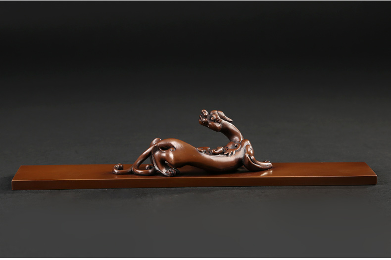 仿古螭龍鎮(zhèn)紙，書房擺件