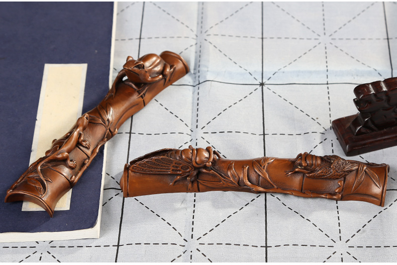 仿古知足常樂(lè)鎮(zhèn)紙，文房四寶鎮(zhèn)尺