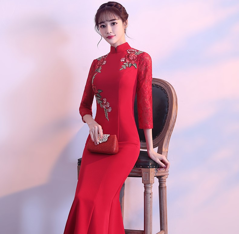 端莊大氣中式禮服，優(yōu)雅家佳樂文學(xué)晚禮服