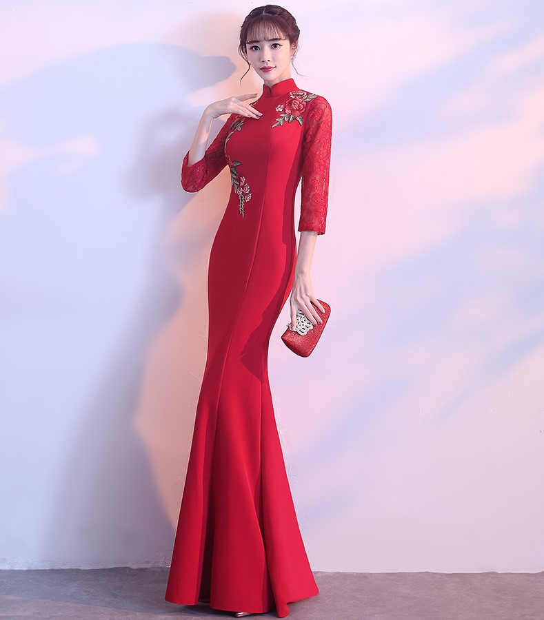 端莊大氣中式禮服，優(yōu)雅家佳樂文學(xué)晚禮服