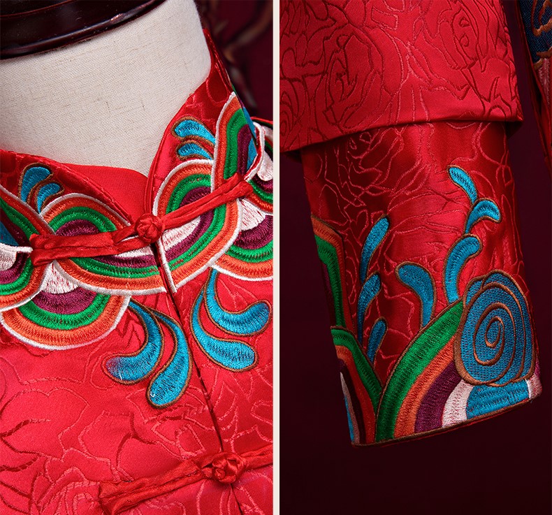 家佳樂(lè)文學(xué)男士中式禮服，家佳樂(lè)文學(xué)新郎結(jié)婚禮服