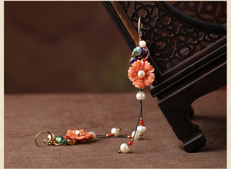 一生有你耳環(huán)，貝殼雕花首飾