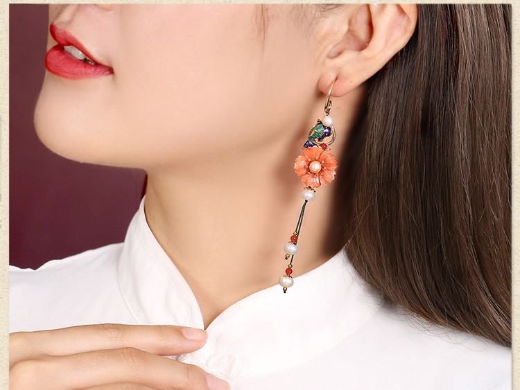 一生有你耳環(huán)，貝殼雕花首飾