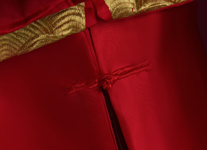 金龍男士古裝中式禮服，復(fù)古家佳樂文學(xué)新郎禮服