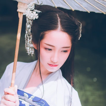 清秀女生頭像，唯美古風真人頭像