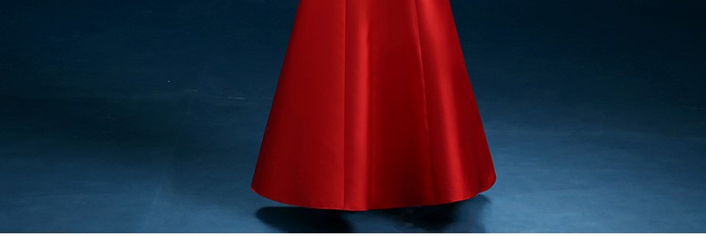 時尚復古禮服裙，迷人長款中式禮服