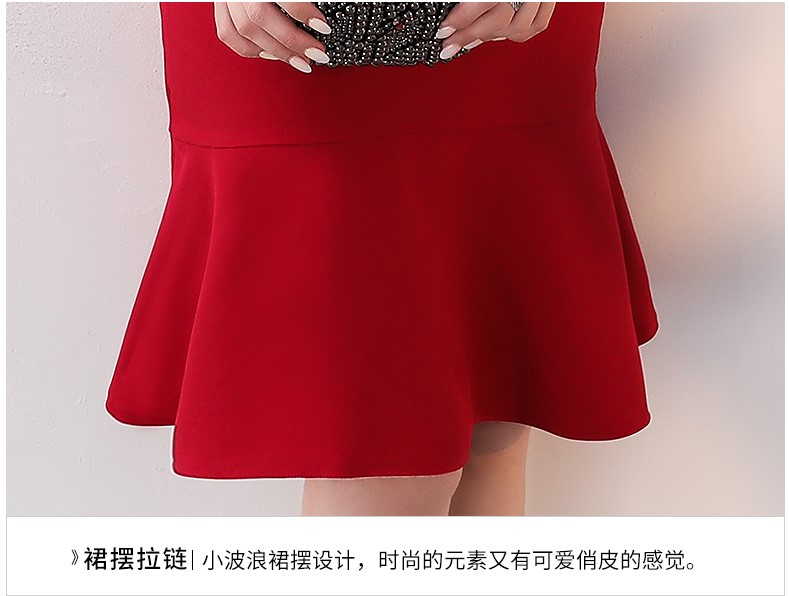 蕾絲花朵中式禮服，性感魚尾晚禮服