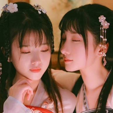 清新淡雅漢服閨蜜頭像，唯美古風(fēng)真人頭像