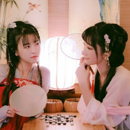 清新淡雅漢服閨蜜頭像，唯美古風(fēng)真人頭像