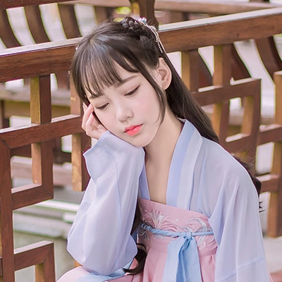 粉嫩小清新女生頭像，唯美古風(fēng)真人頭像