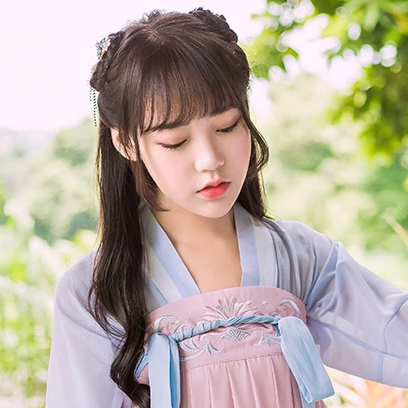 粉嫩小清新女生頭像，唯美古風(fēng)真人頭像