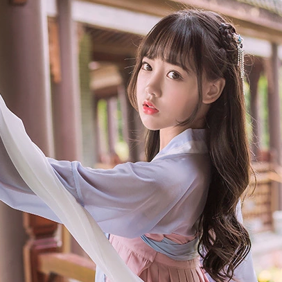 粉嫩小清新女生頭像，唯美古風(fēng)真人頭像