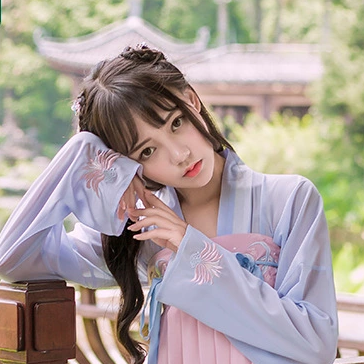 粉嫩小清新女生頭像，唯美古風(fēng)真人頭像