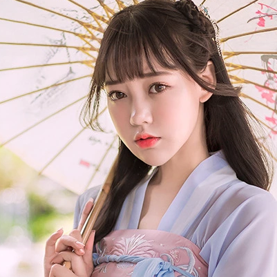 粉嫩小清新女生頭像，唯美古風(fēng)真人頭像