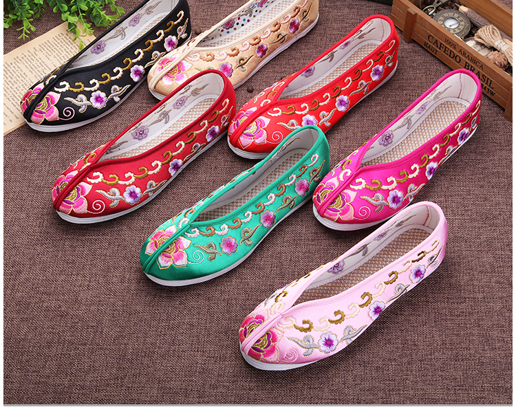 家佳樂文學(xué)多種顏色老北京民族繡花鞋
