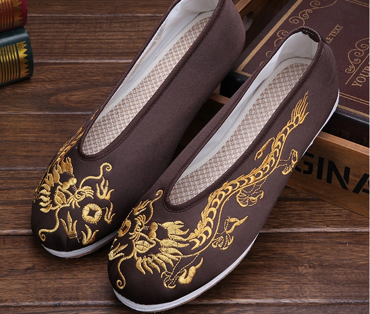時尚家佳樂文學繡花鞋，男士手工千層底繡花鞋