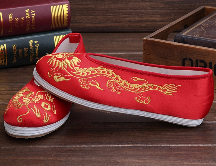 時尚家佳樂文學繡花鞋，男士手工千層底繡花鞋