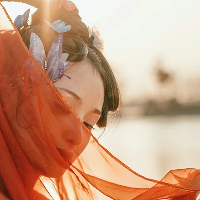 嫵媚嬌艷女子頭像，唯美古風(fēng)真人頭像