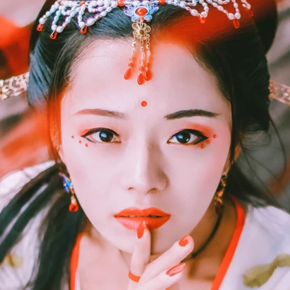 嬌艷女子頭像，唯美古風真人頭像