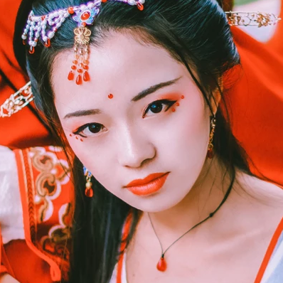 嬌艷女子頭像，唯美古風真人頭像