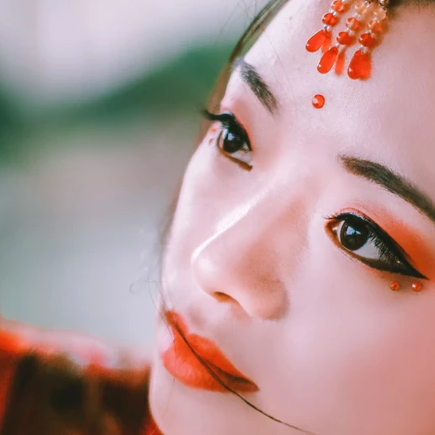 嬌艷女子頭像，唯美古風真人頭像