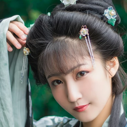 古典琵琶女子頭像，唯美古風真人頭像