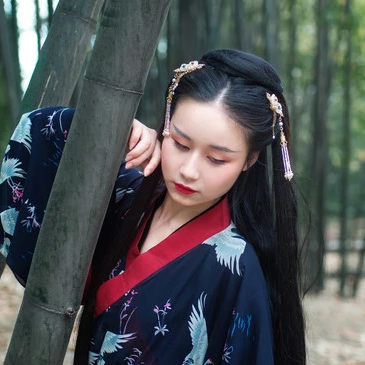 竹林閨蜜頭像，唯美古風真人頭像