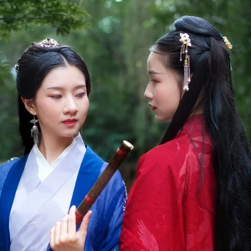 竹林閨蜜頭像，唯美古風真人頭像