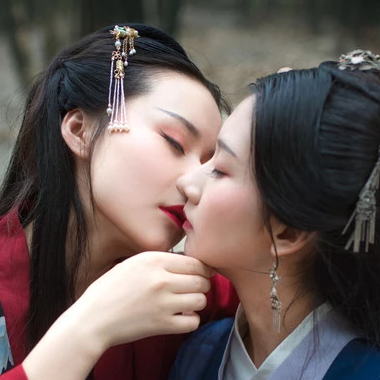 竹林閨蜜頭像，唯美古風真人頭像