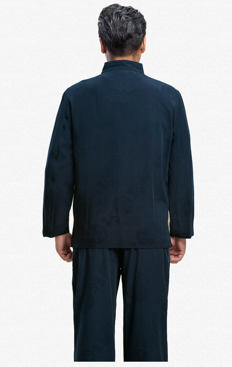 家佳樂文學(xué)精致提花紋男士加厚唐裝