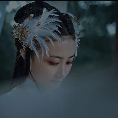 妖艷帶傘女子頭像，唯美古風(fēng)真人頭像