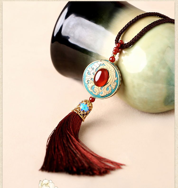 時(shí)尚家佳樂文學(xué)流蘇吊墜毛衣鏈項(xiàng)鏈