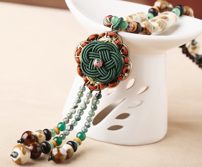 時尚家佳樂文學(xué)陶瓷流蘇毛衣鏈情愫項鏈