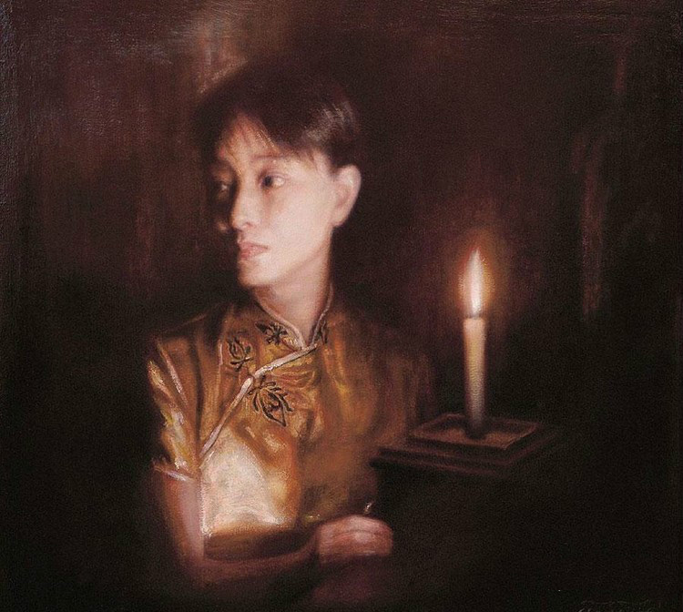 風(fēng)情萬(wàn)種的油畫(huà)旗袍女子！