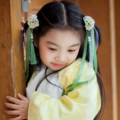 超萌帶團(tuán)扇小女生頭像，唯美古風(fēng)真人頭像