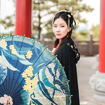 長(zhǎng)相思帶傘女生頭像，唯美古風(fēng)真人頭像