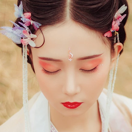 蝶蓮花女生頭像，唯美古風(fēng)真人頭像