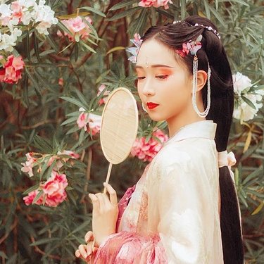 蝶蓮花女生頭像，唯美古風(fēng)真人頭像