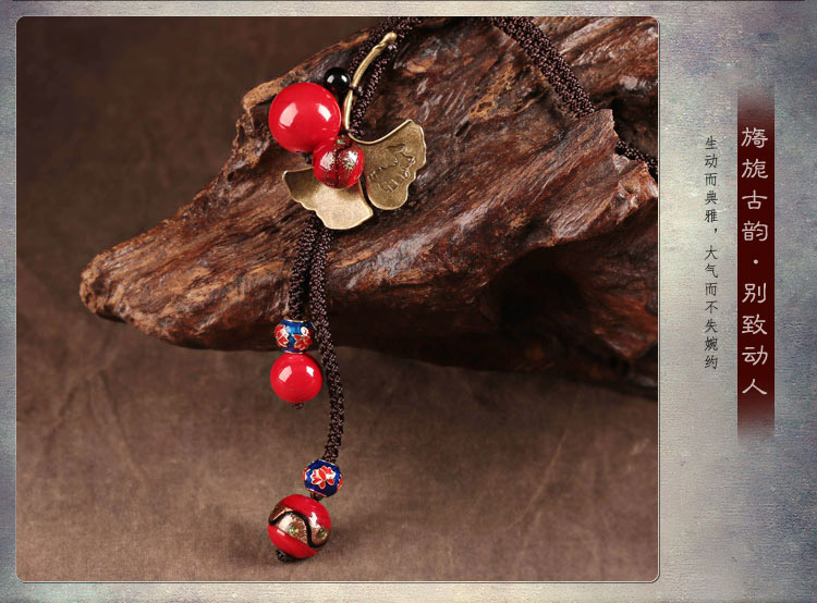 簡約大氣家佳樂文學(xué)紅色吊墜毛衣鏈項(xiàng)鏈