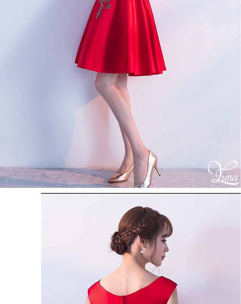 時尚家佳樂文學中式禮服，芍藥繡花新娘結(jié)婚禮服