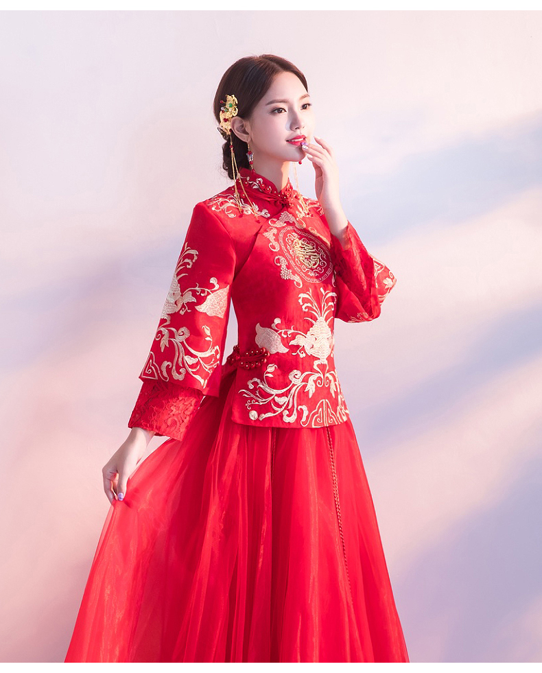 喜字中式禮服，唯美家佳樂文學新娘禮服